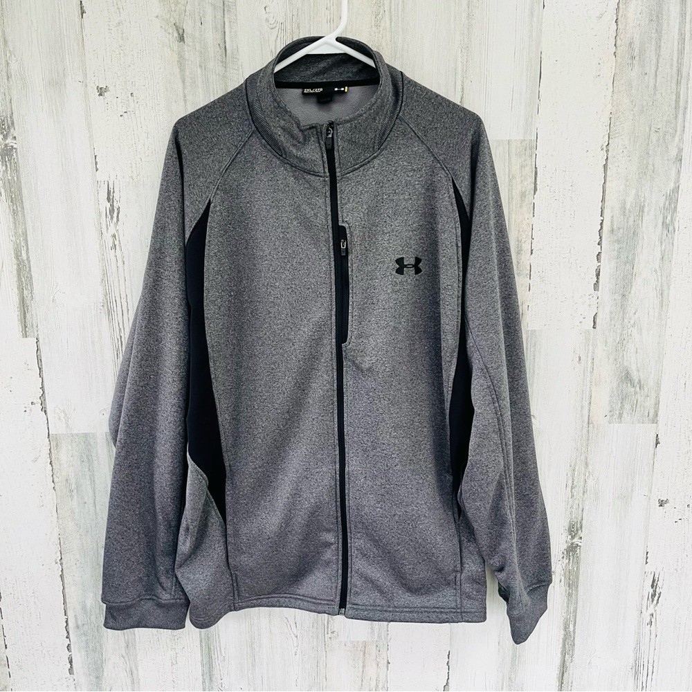 Under Armour Men’s Loose Full Zipper Track Jacket Size XXL 100% Polyester
